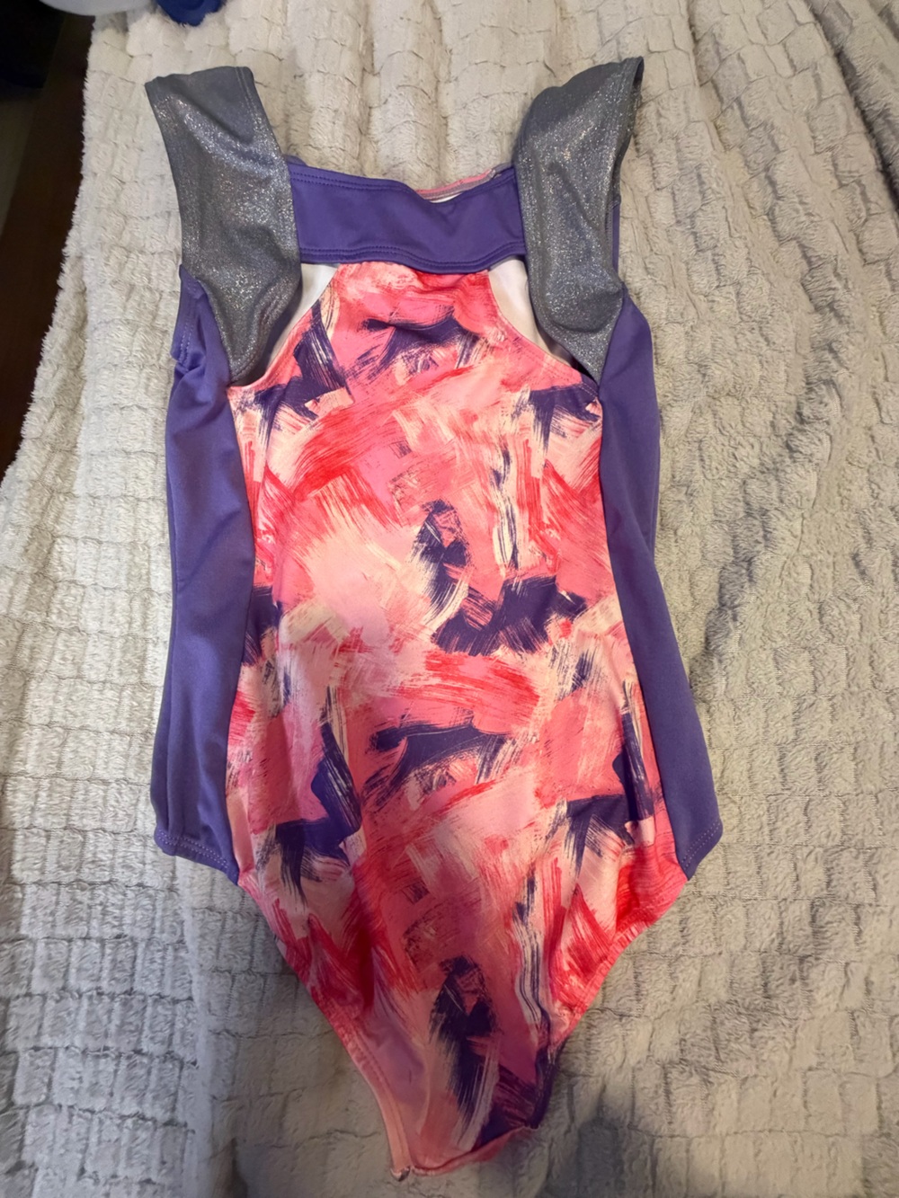 More Than Magic Pink & Purple Brushstroke Athletic Bodysuit